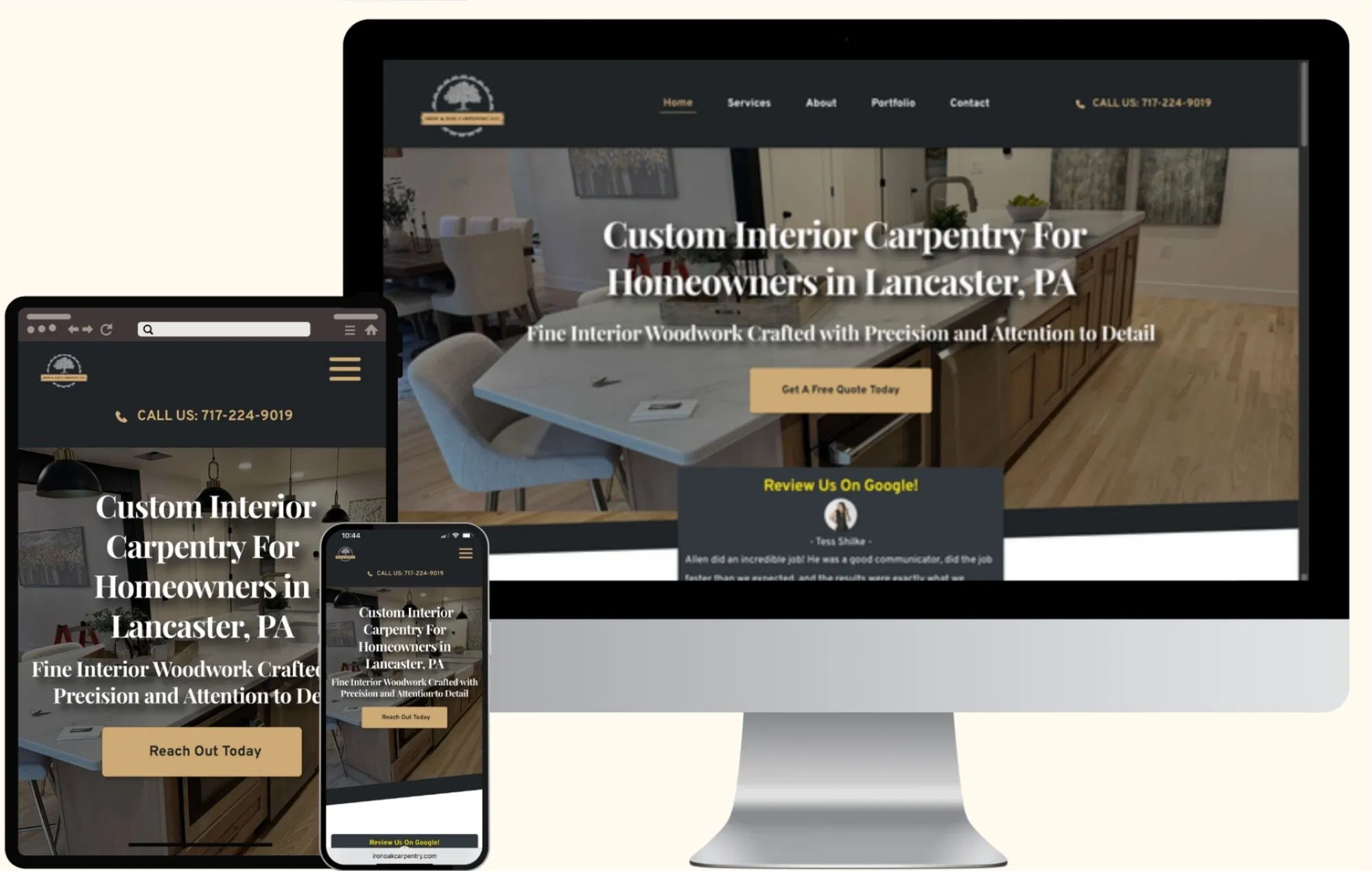 3 Trim carpentry website for Contractor in Lancaster County Pennsylvania