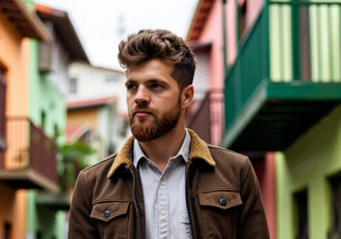 Man walking on street